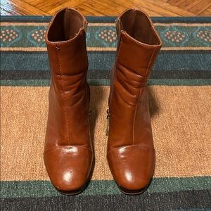 ASOS Brown Leather Ankle Booties
